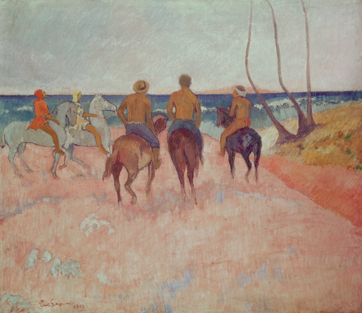 Cavaleiro na praia (Hiva Hoa) 1902 de Paul Gauguin