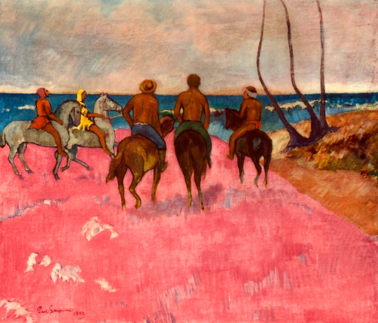Cavaleiros na costa, 1902, 1937. de Paul Gauguin