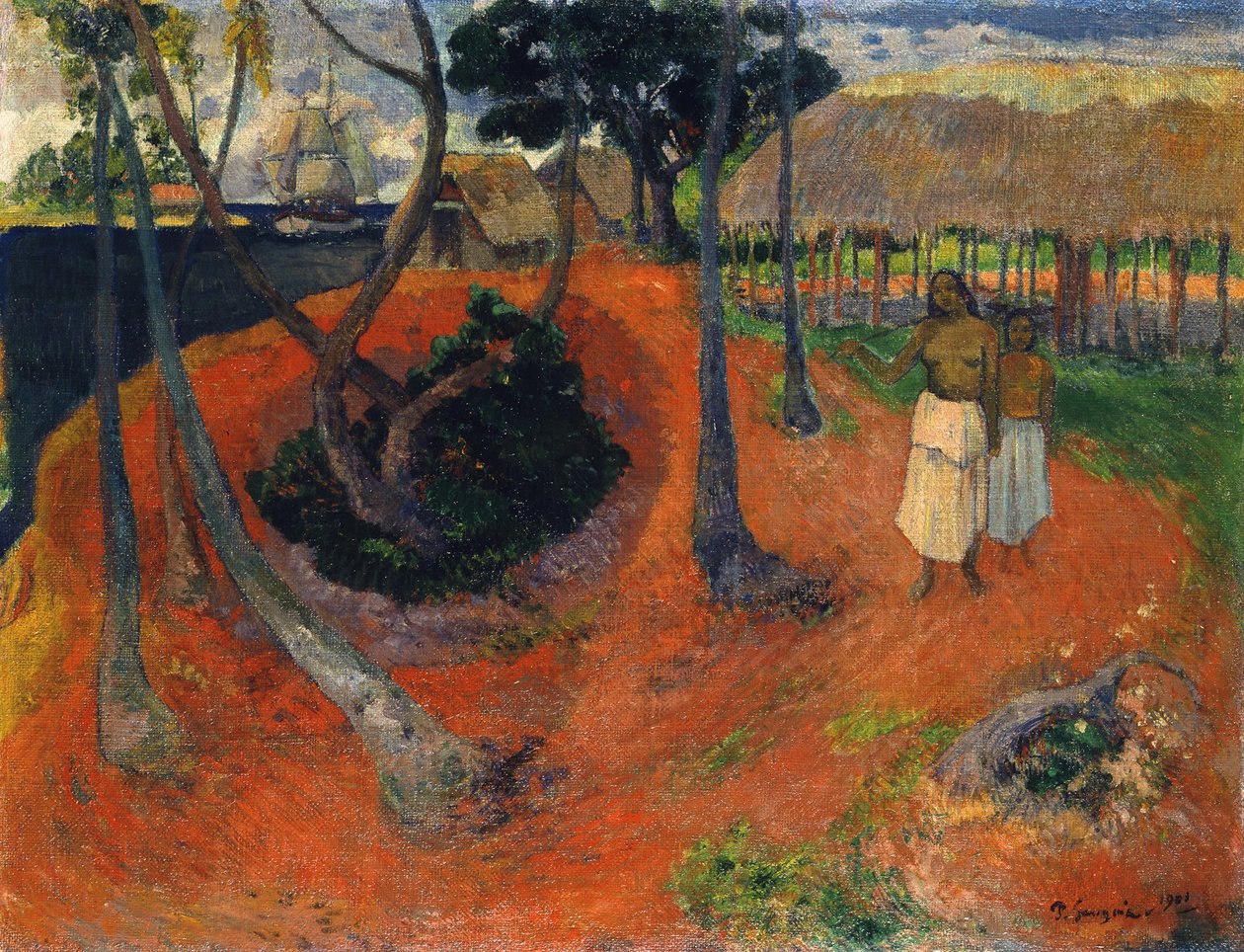 Idílio no Tahiti de Paul Gauguin