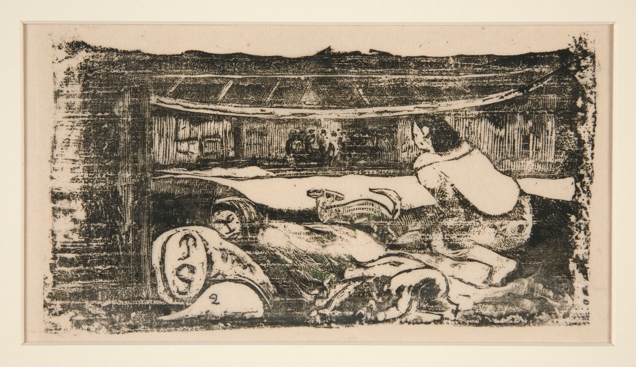 Interior da cabana de Paul Gauguin