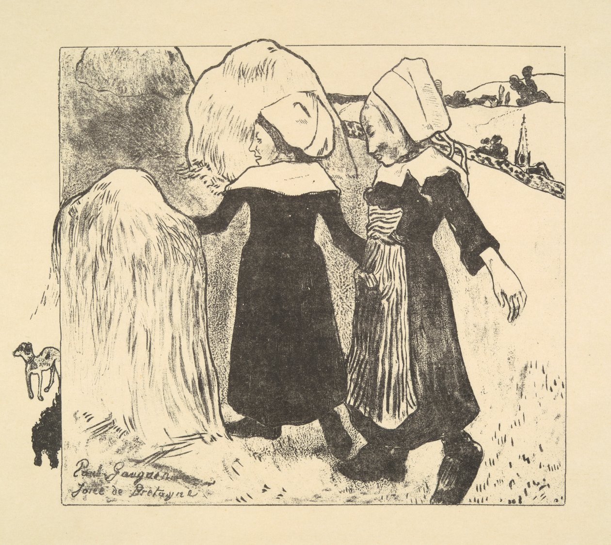 Joies de Bretagne (Joys of Brittany), da série Volpini de Paul Gauguin