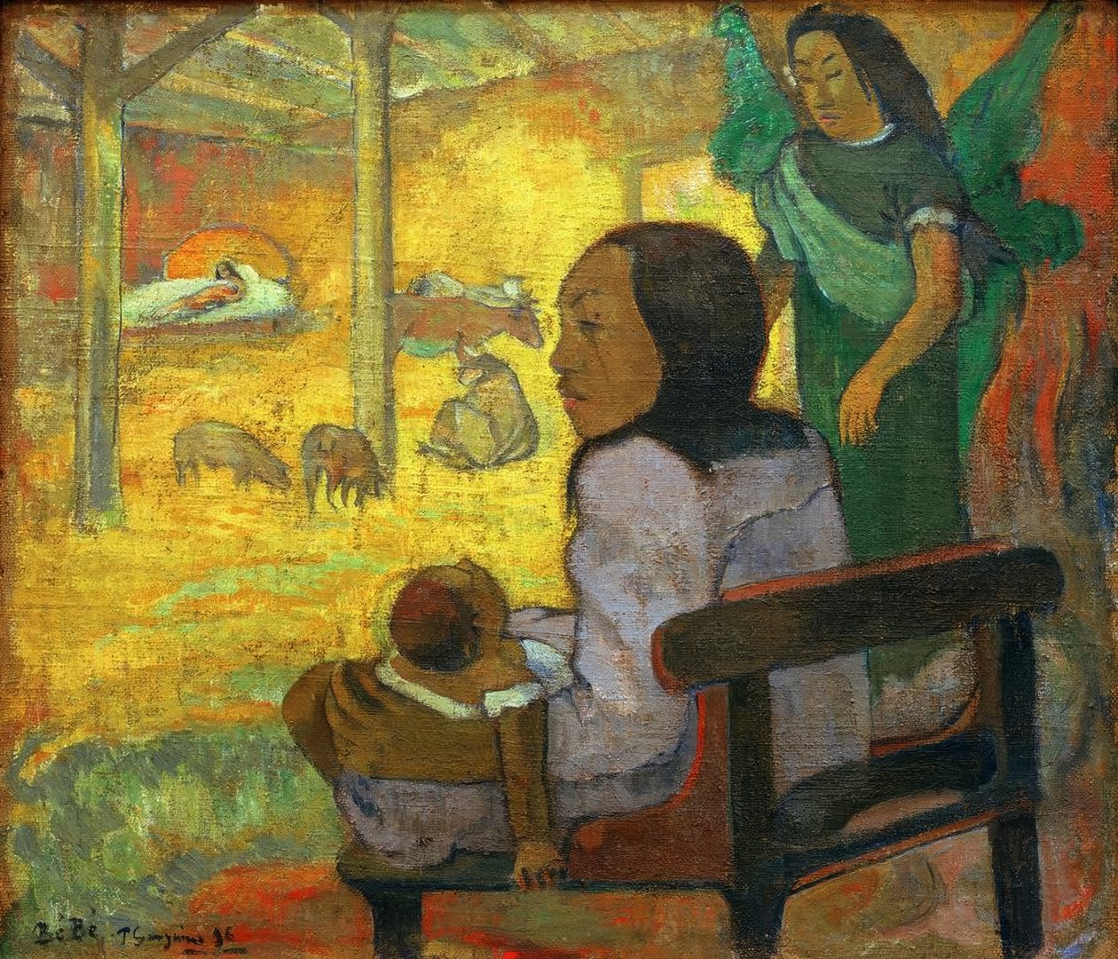 Criança pequena (Natal taitiano) de Paul Gauguin