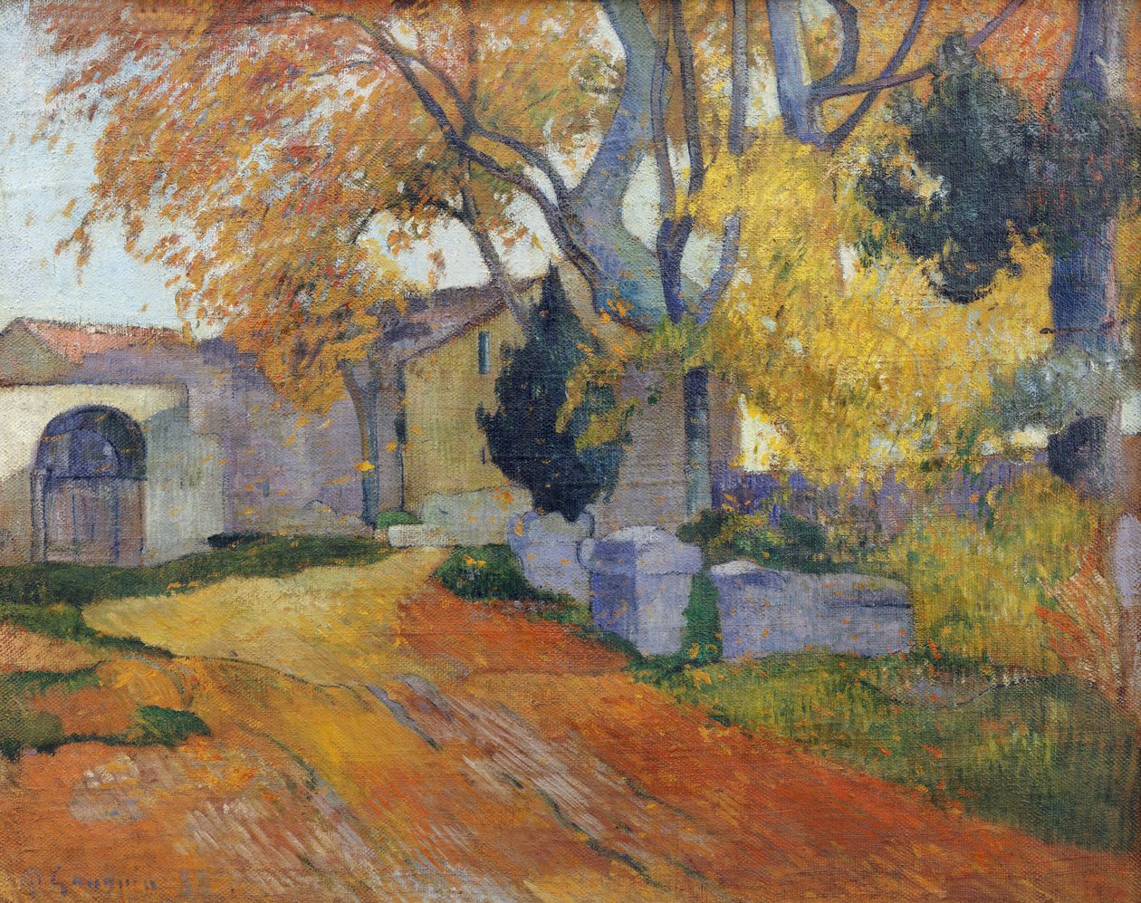 L&39;Allee des Alyscamps (óleo sobre tela) de Paul Gauguin