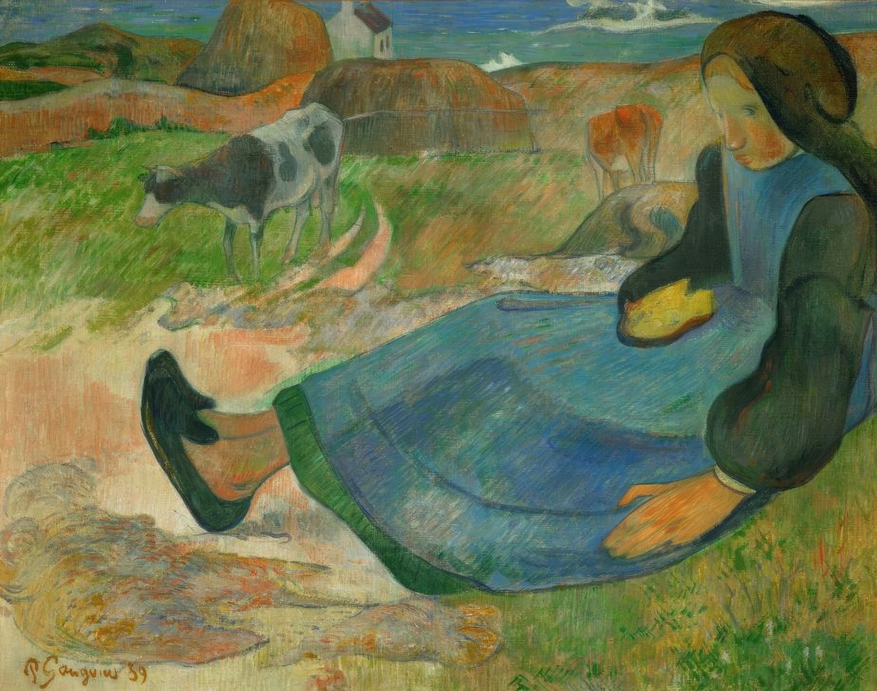O criador de vacas ou bretão jovem de Paul Gauguin