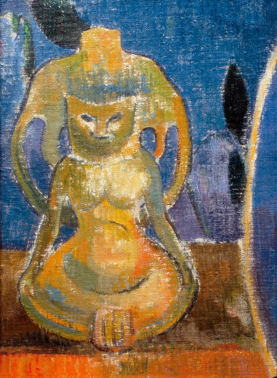 La belle Angele, Madame Satre (1868-1932) hoteleira na Pont Avenue, detalhe da escultura de Paul Gauguin
