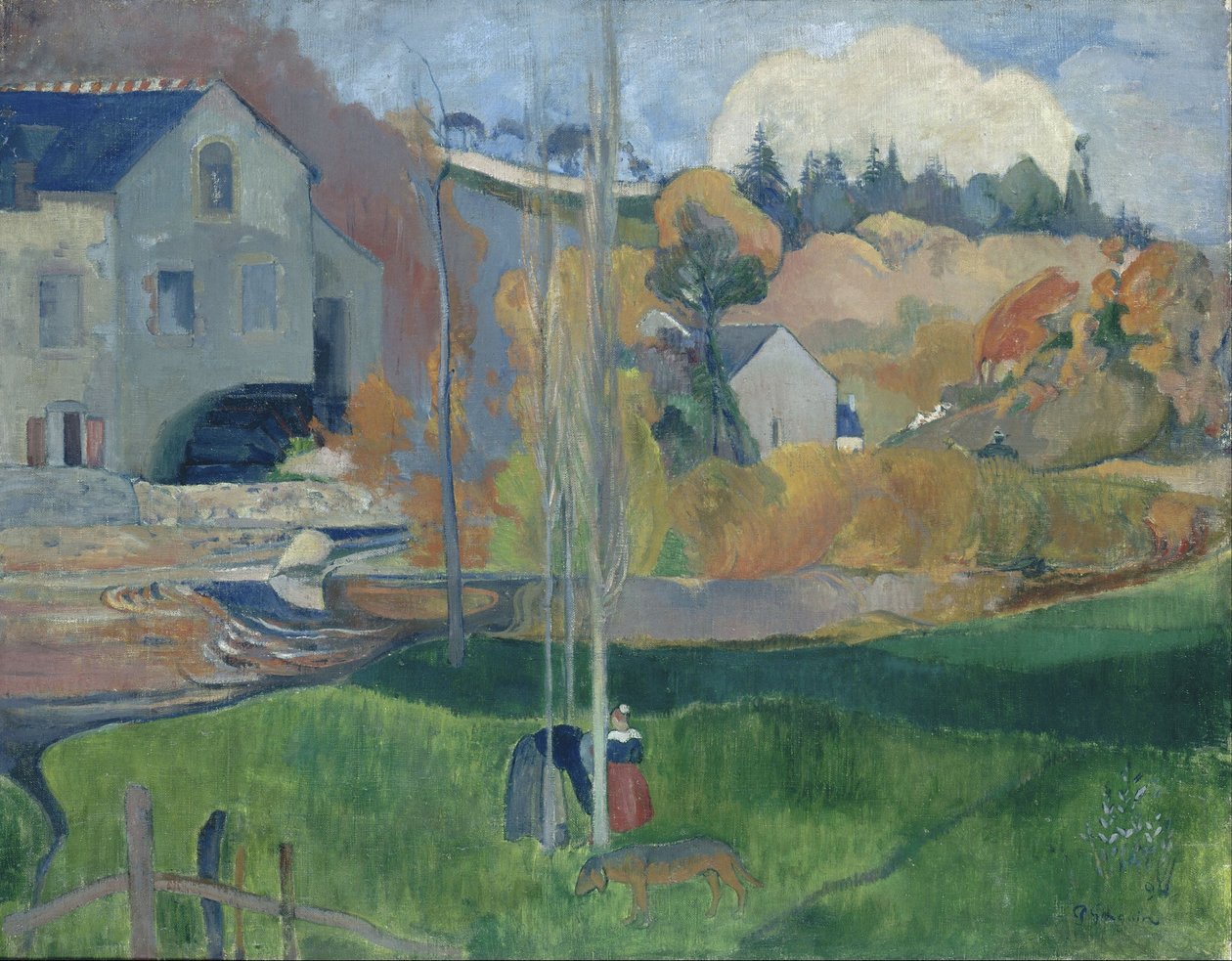Paisagem na Bretanha. O moinho de David, 1894 de Paul Gauguin