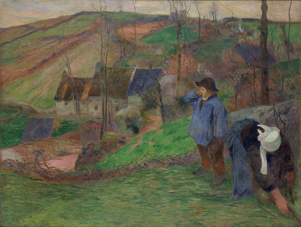 Paisagem da Bretanha de Paul Gauguin