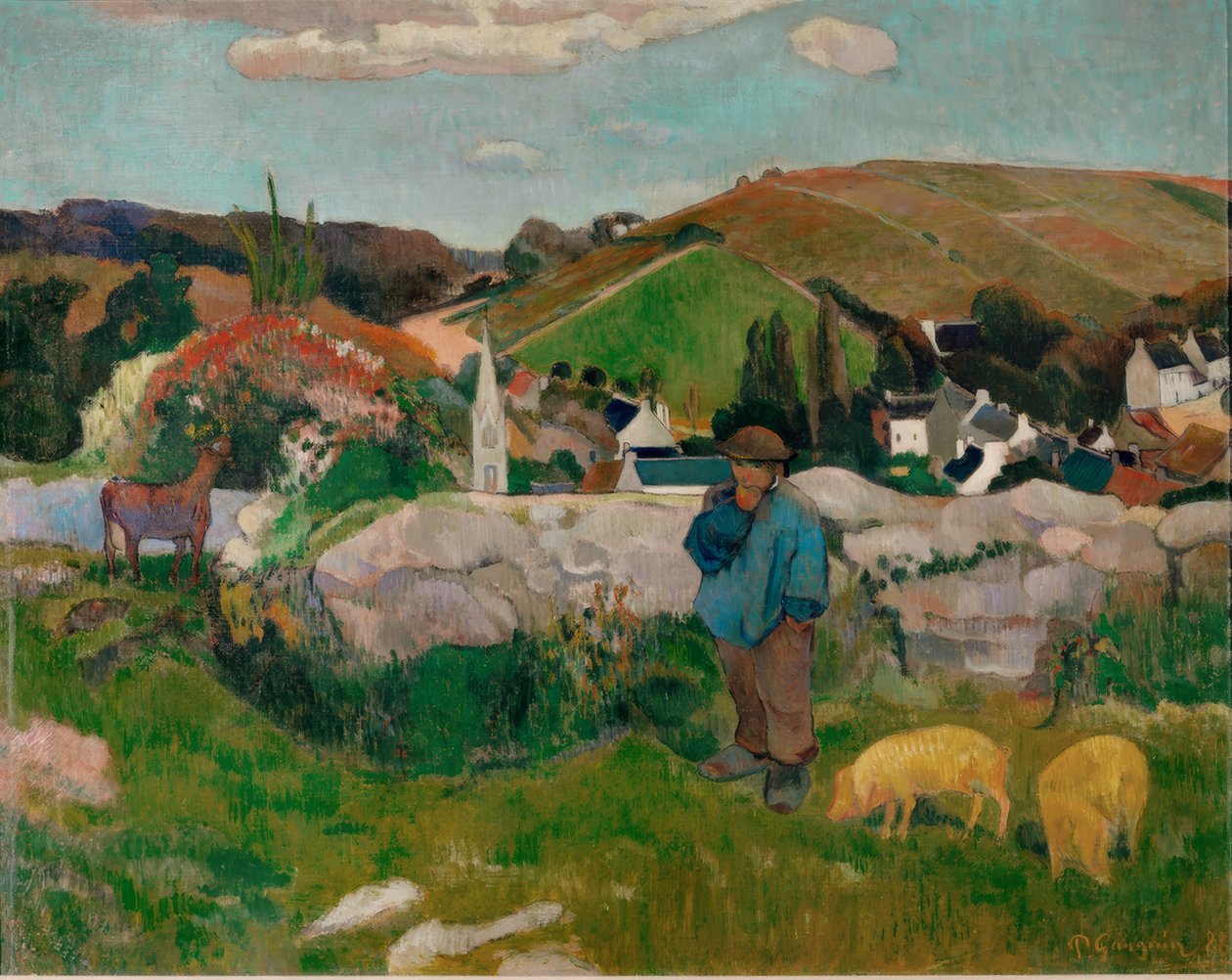 Paisagem na Bretanha de Paul Gauguin