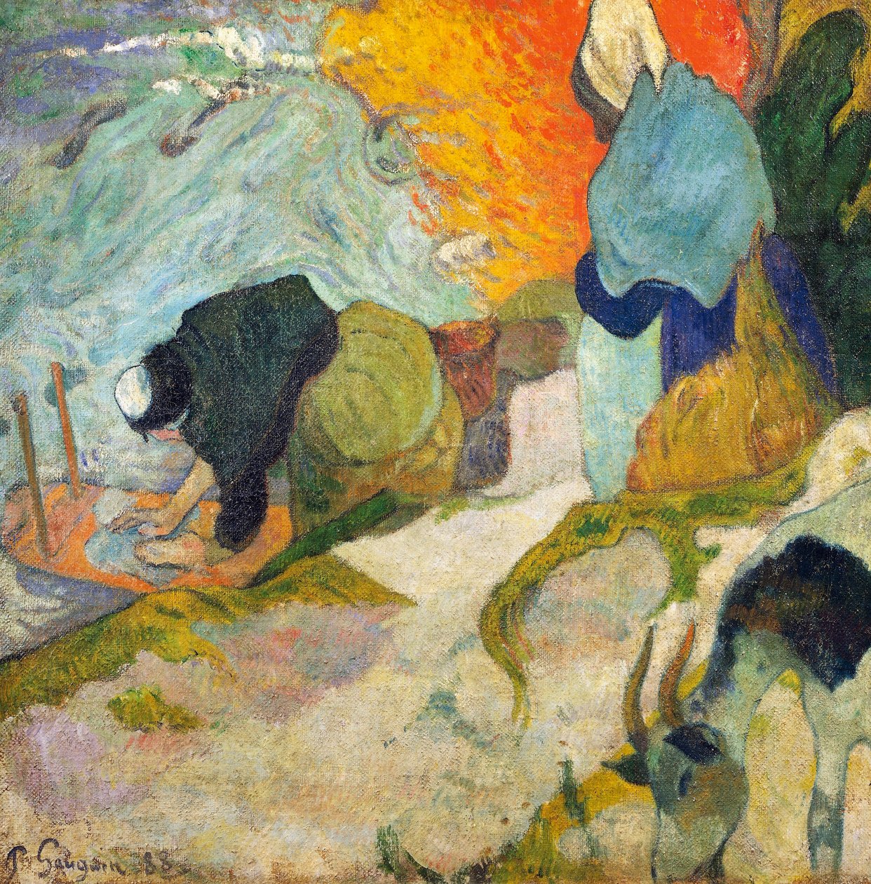 Laveuses à Arles (Lavadeiras em Arles) 1888 (óleo sobre tela) de Paul Gauguin