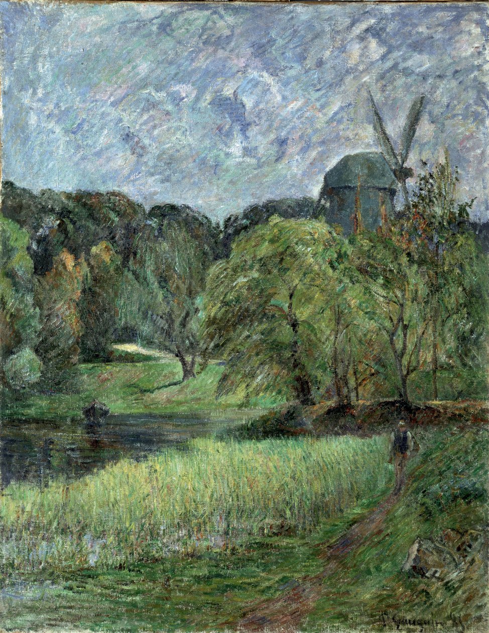 Moinho da rainha em Østervold O moinho de Queens, parque de Østervold, 1885. de Paul Gauguin