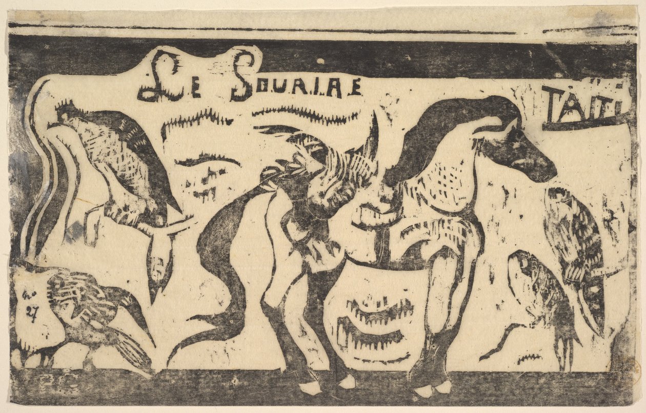 Le Sourire, Taiti Smile, Taiti, dezembro de 1899. de Paul Gauguin