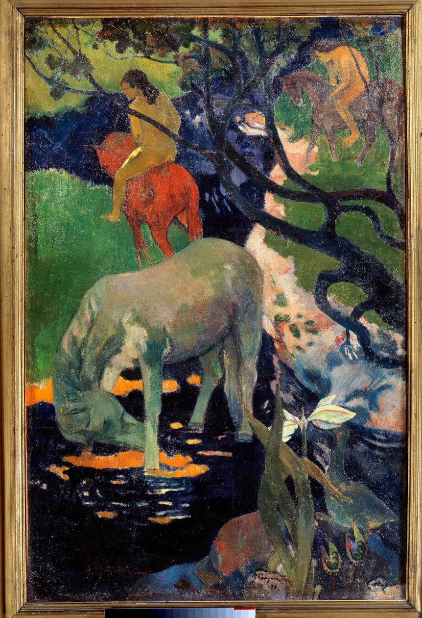 Le cheval blanc Painting de Paul Gauguin (1848-1903) 1898 Sun. 1,4x0,91 m Paris, musee d