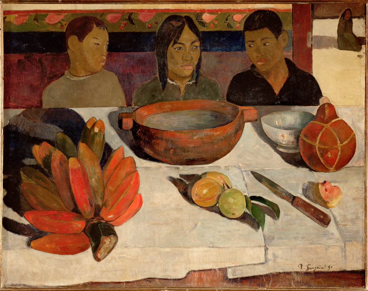 A refeição, ou as bananas (pintura sobre tela) de Paul Gauguin