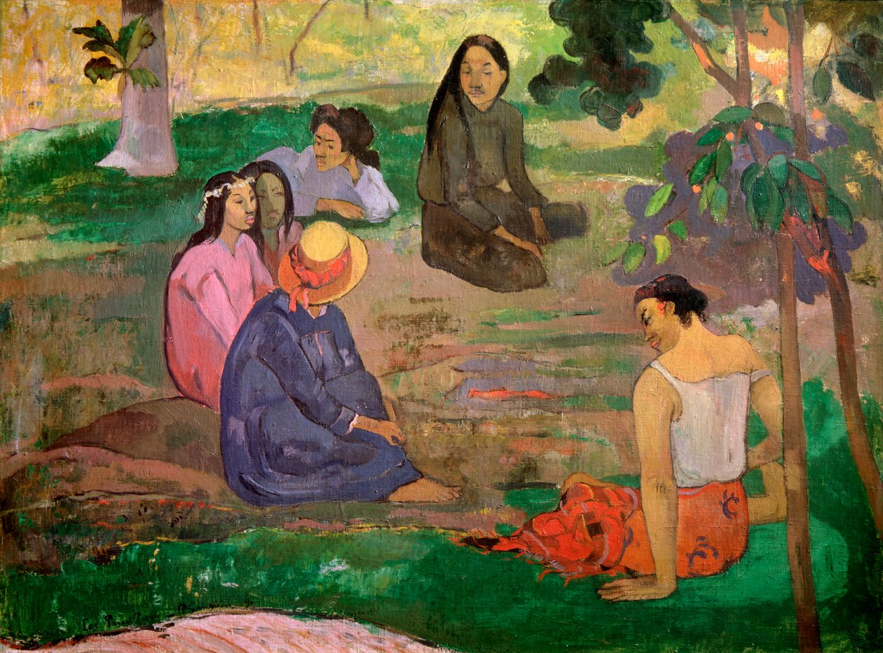 Les Parau Parau Conversation, 1891 de Paul Gauguin