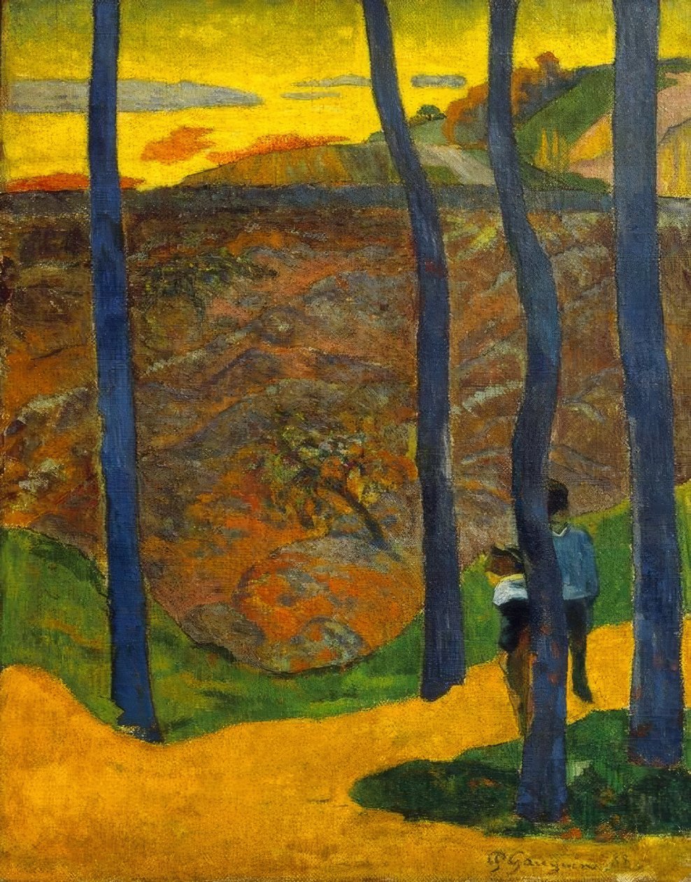 Árvores azuis de Paul Gauguin