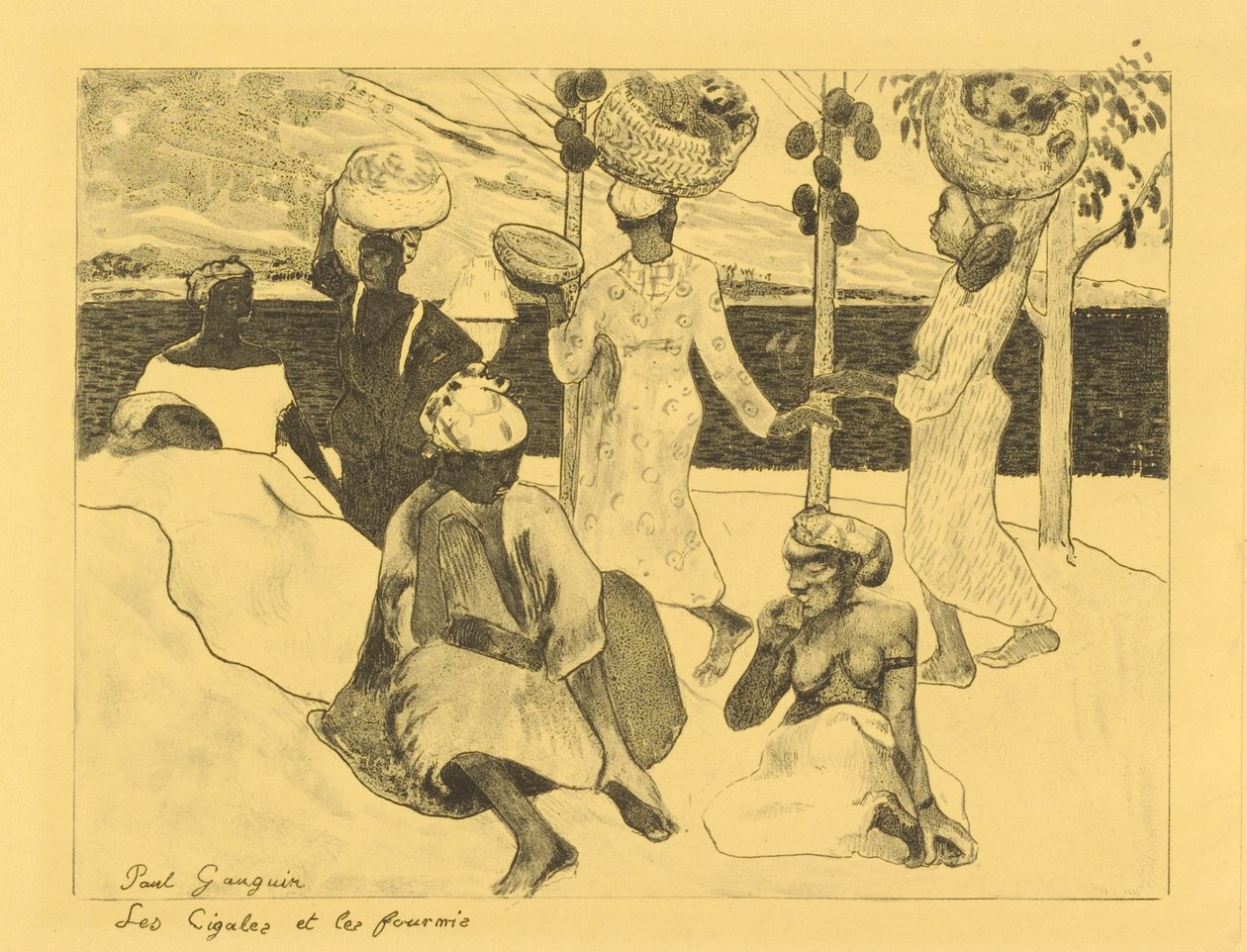 Gafanhotos e formigas - Lembrança da Martinica de Paul Gauguin