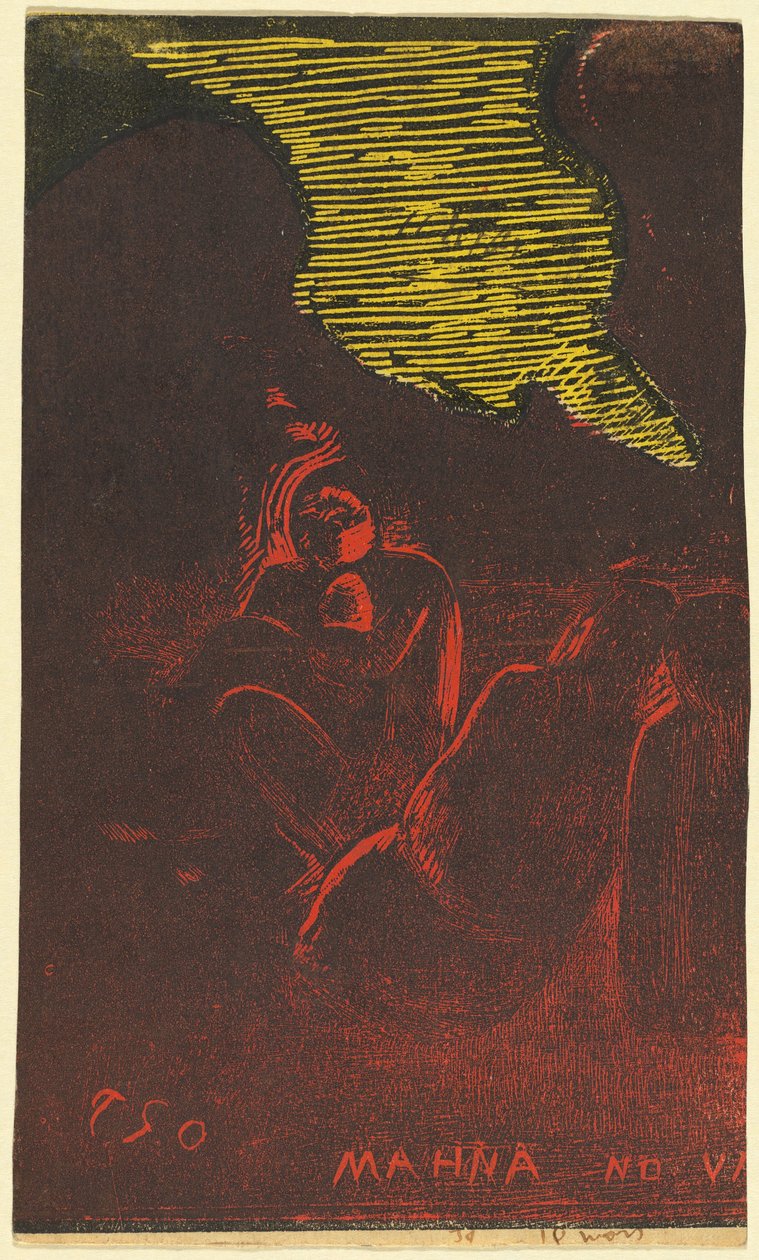 Mahna no Varua Ino (O Demônio Fala) [verso] de Paul Gauguin