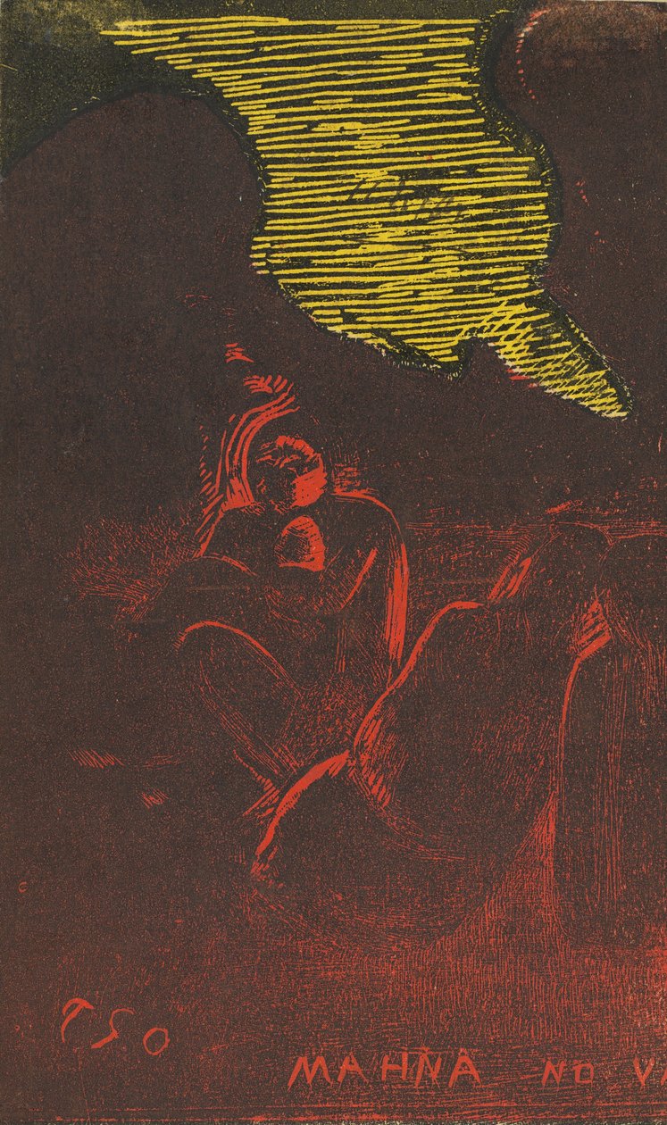 Mahna no Varua Ino The Demon Speaks [verso], 18941895. de Paul Gauguin