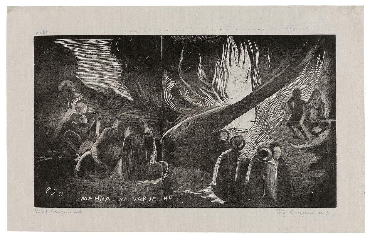 Mahna no varua ino (O Diabo Fala), da Suite Noa Noa de Paul Gauguin