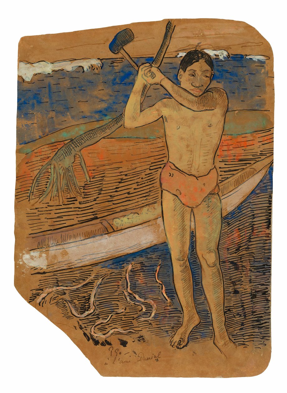 Homem com um machado de Paul Gauguin
