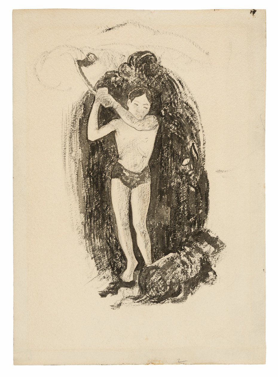 Homem com um machado de Paul Gauguin