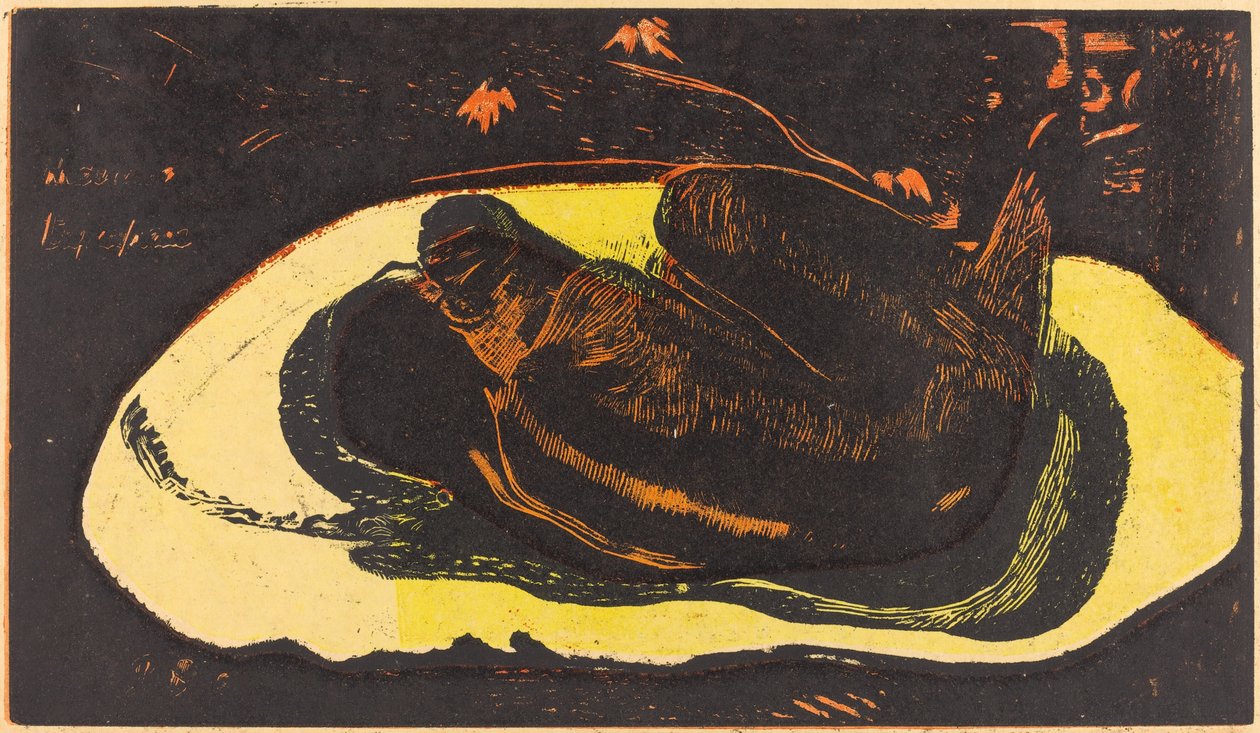 Manao Tupapau (Ela é assombrada por um espírito) de Paul Gauguin