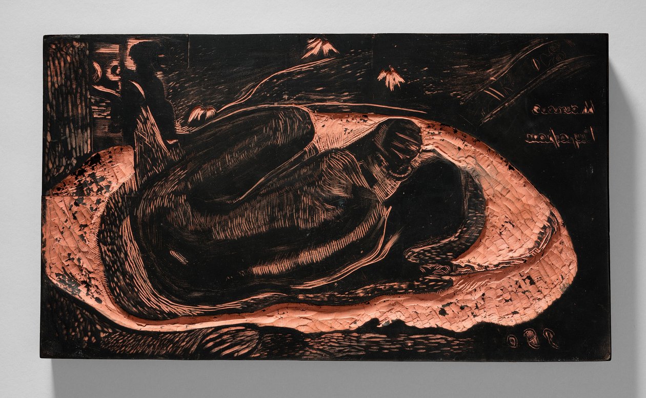Manao tupapau (Ela Pensa no Fantasma ou O Fantasma Pensa nela), da Suíte Noa Noa de Paul Gauguin