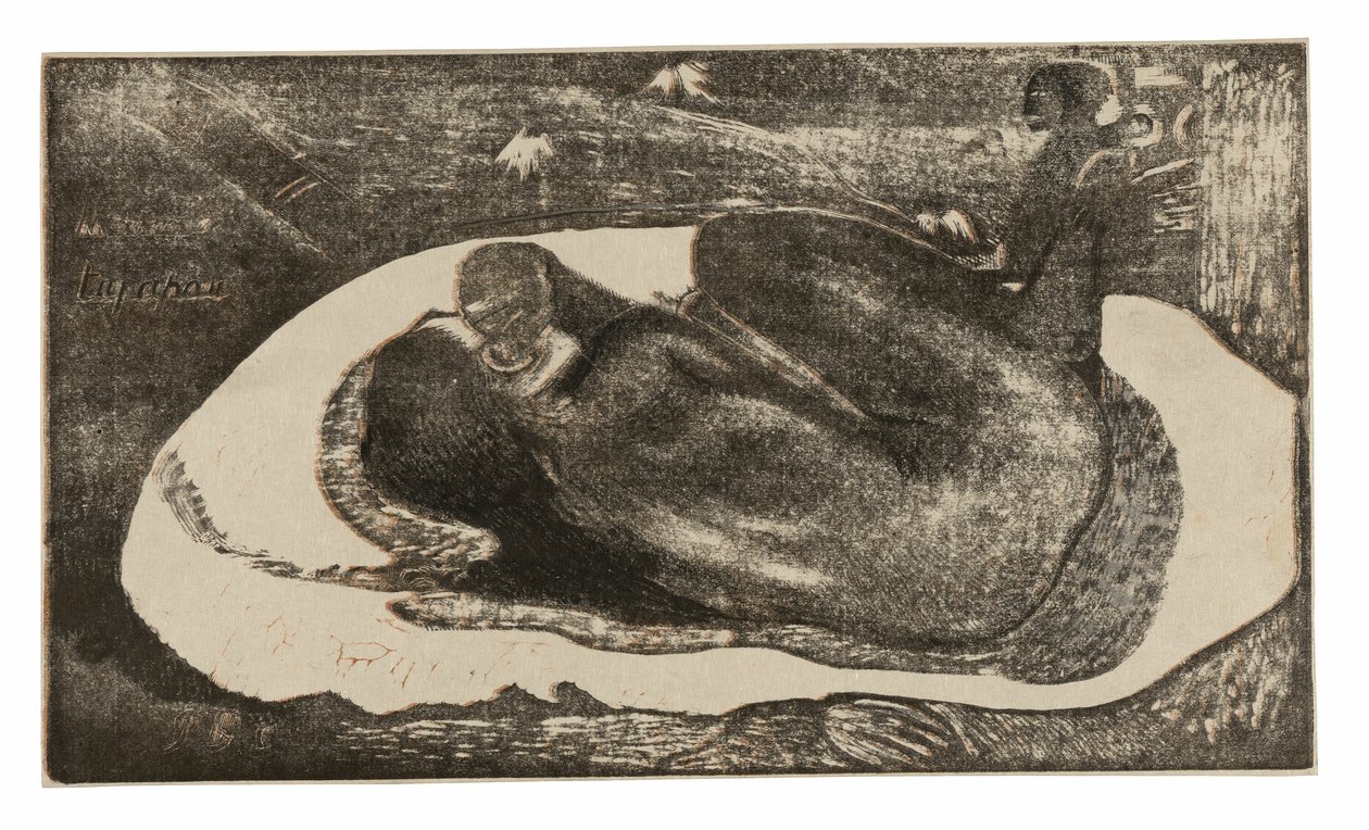 Manao tupapau (Ela Pensa no Fantasma ou O Fantasma Pensa nela), da Suíte Noa Noa de Paul Gauguin