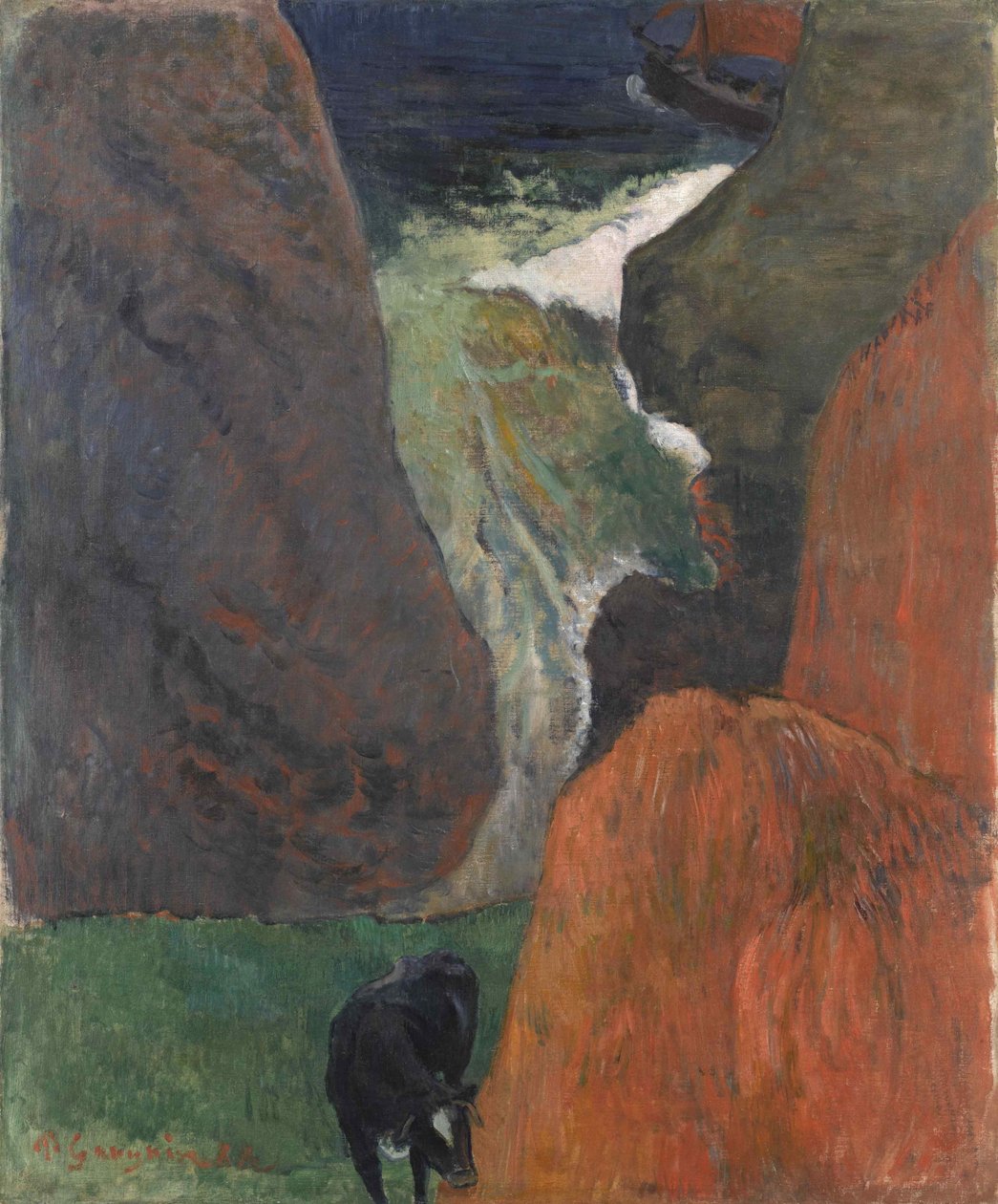 Marinho com vaca, 1888. de Paul Gauguin