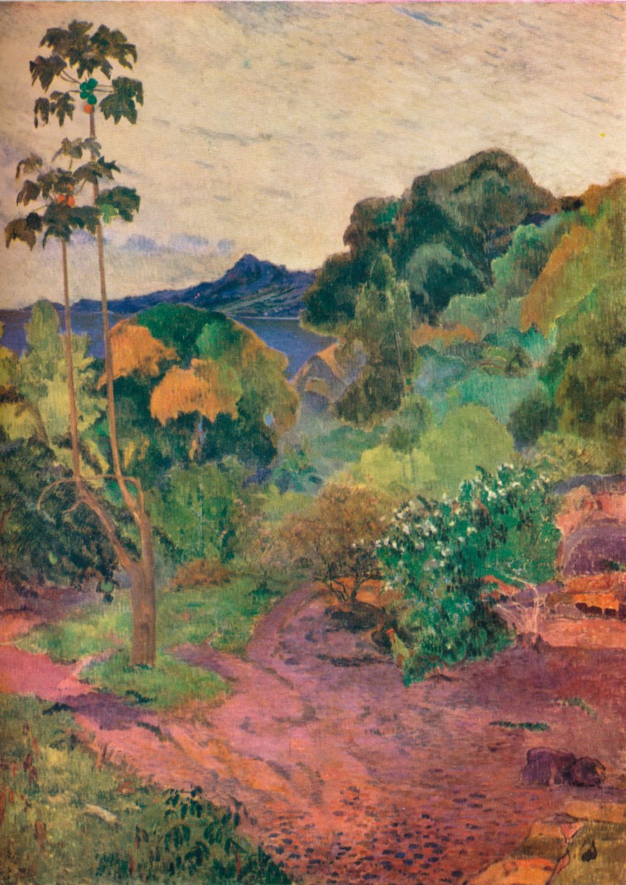 Paisagem da Martinica, 1887 de Paul Gauguin