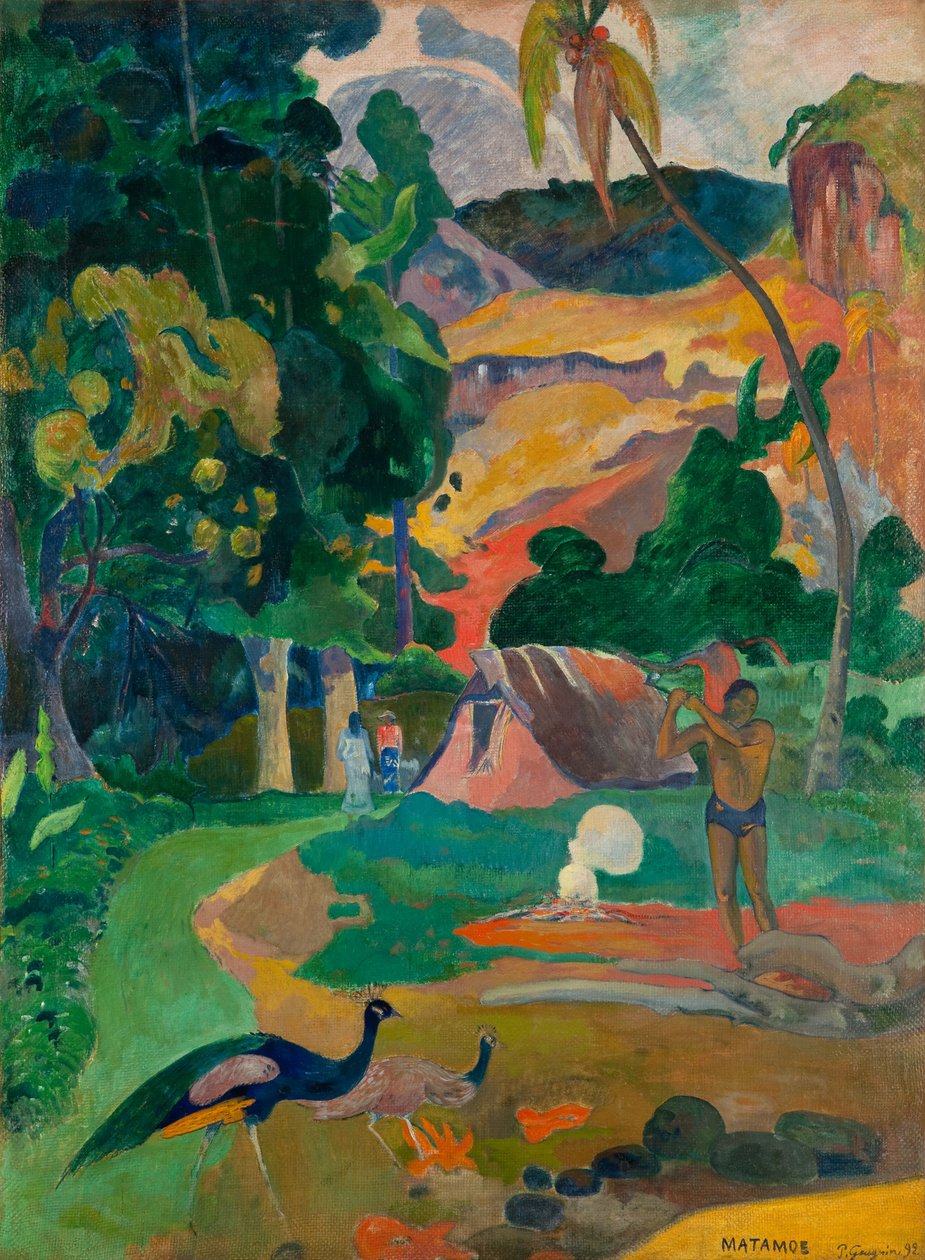 Matamoe ou paisagem com pavões de Paul Gauguin