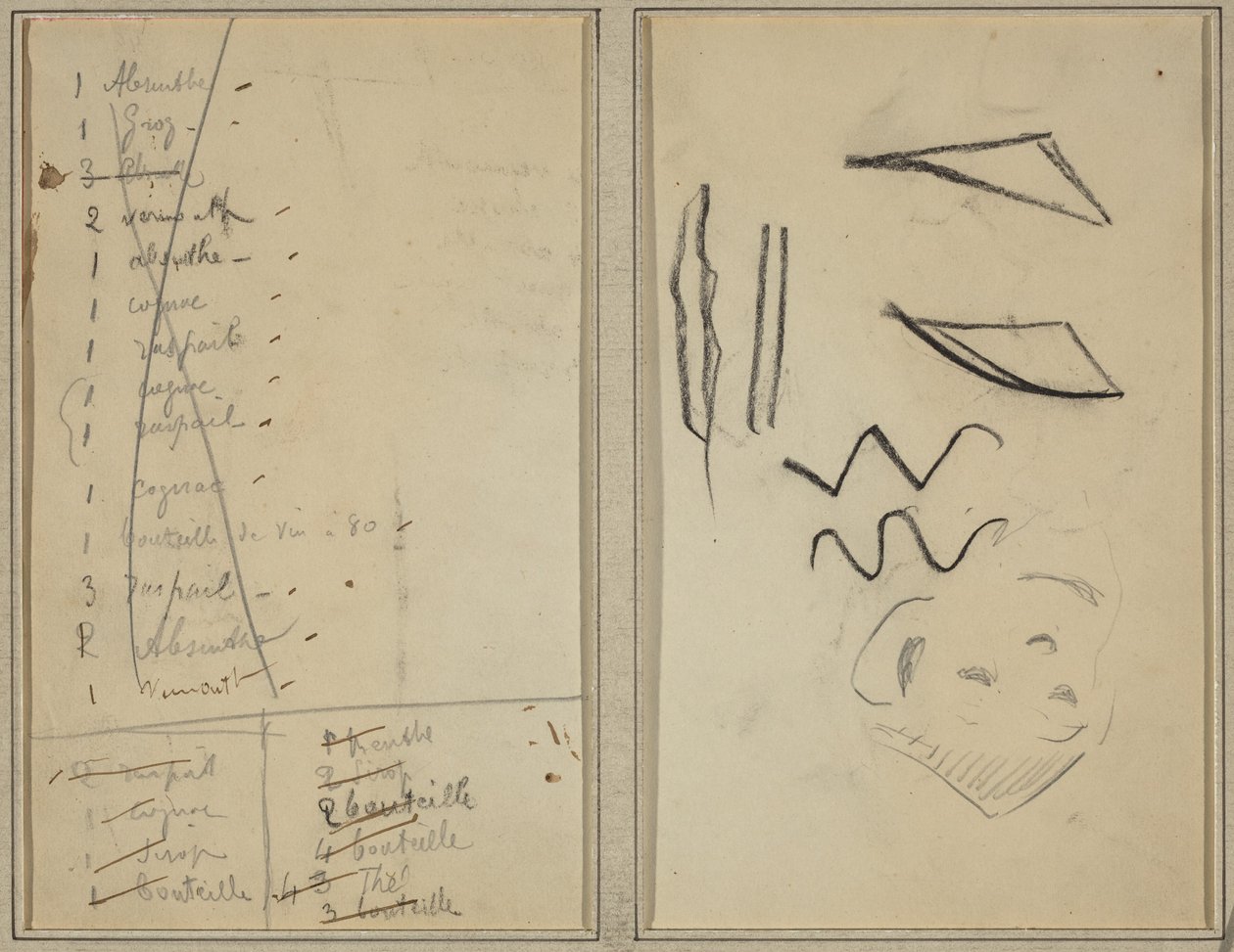 Neige (Neve); Itinerário [frente] de Paul Gauguin