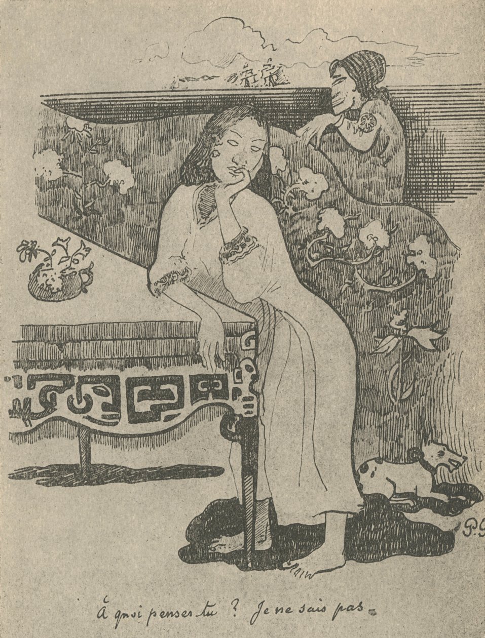 Do que você está pensando, eu não sei, 1936 de Paul Gauguin