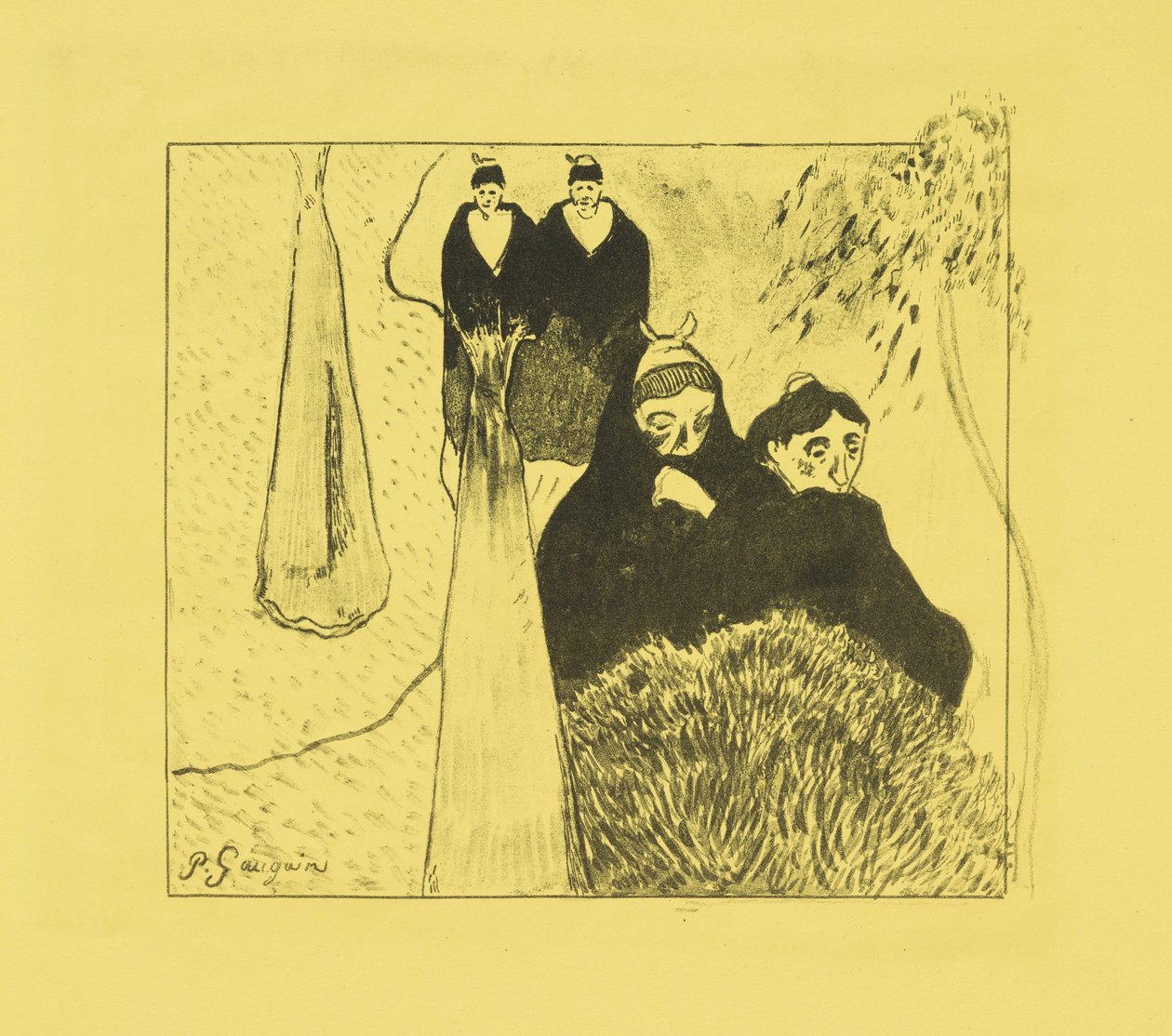 Mulheres idosas de Arles, 1889 de Paul Gauguin