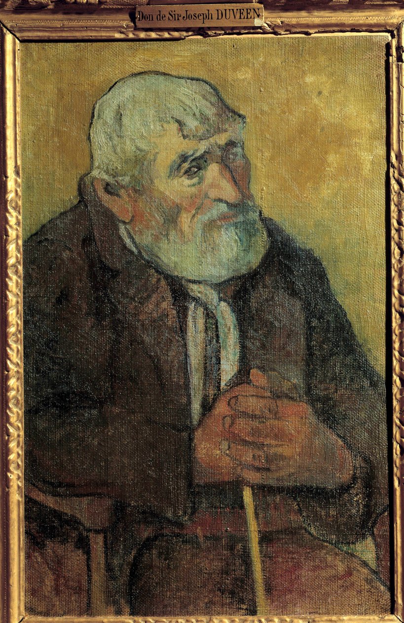 Velho com pau de Paul Gauguin (1848-1903) 1890 de Paul Gauguin