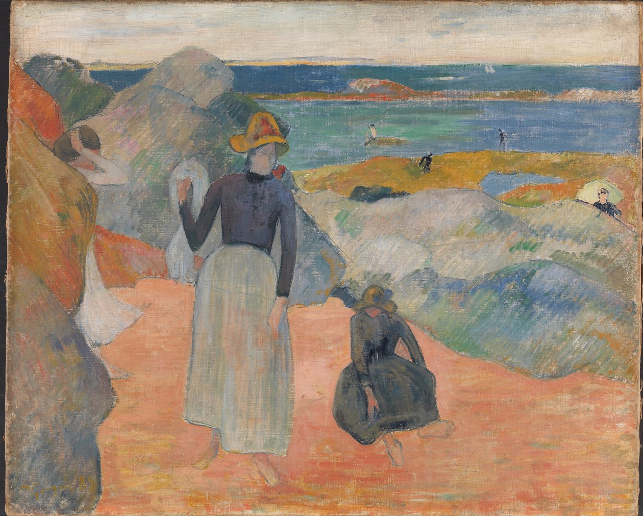 Na praia, 1889. de Paul Gauguin