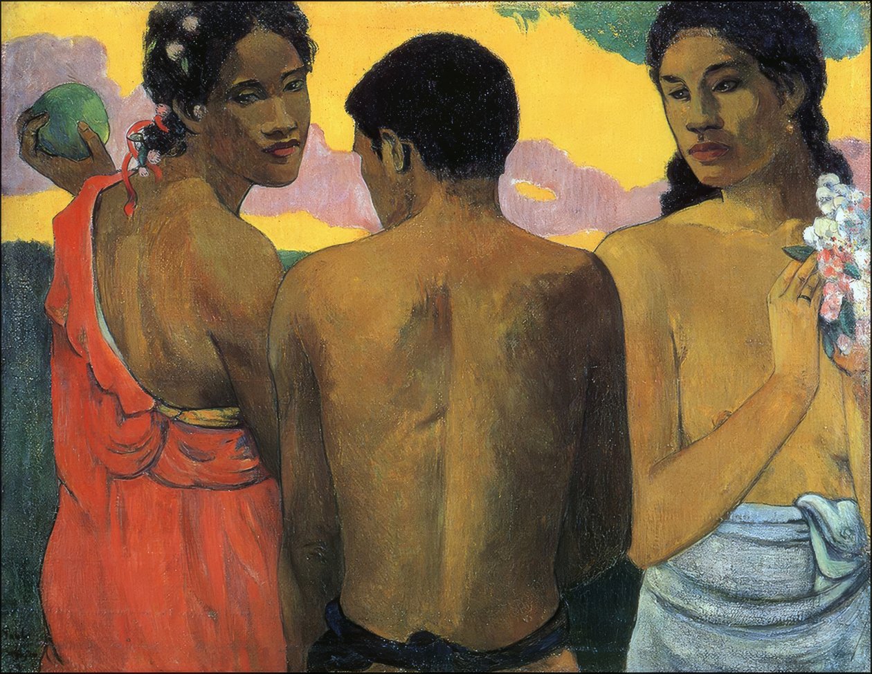 P. Gauguin, três taitianos de Paul Gauguin