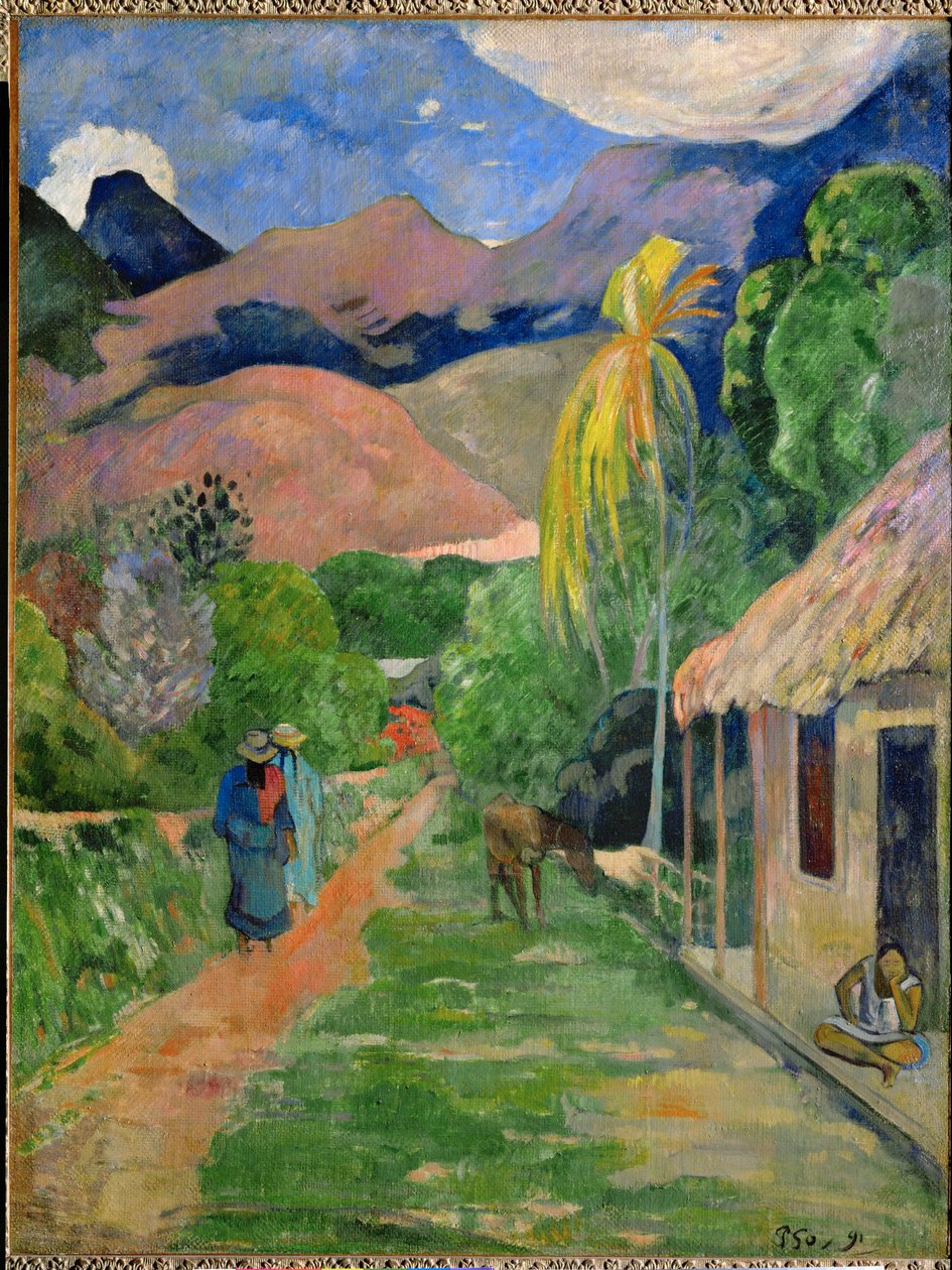 Caminho em Papeete, chamado rue du Tahiti (óleo sobre tela) de Paul Gauguin