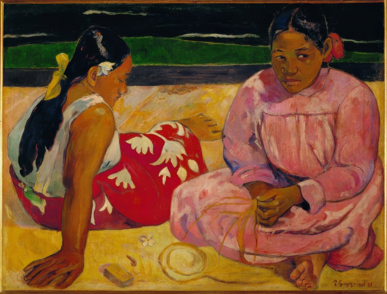 Paul Gauguin - Mulheres do Taiti na praia &39;, 1891, Óleo sobre tela, 69 × 91 cm, RF 2765 de Paul Gauguin