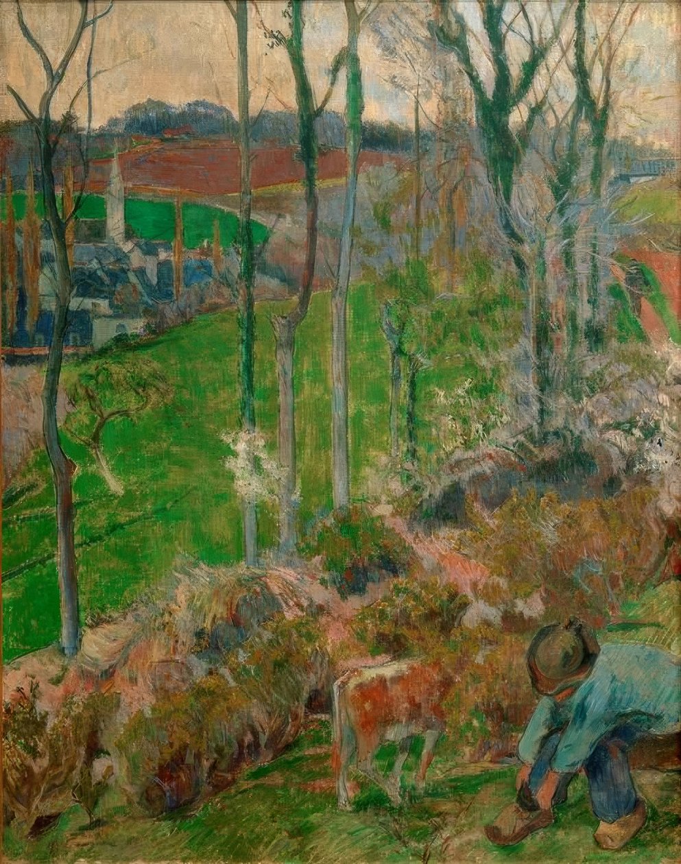 Paisagem em Pont-Aven, Bretanha de Paul Gauguin