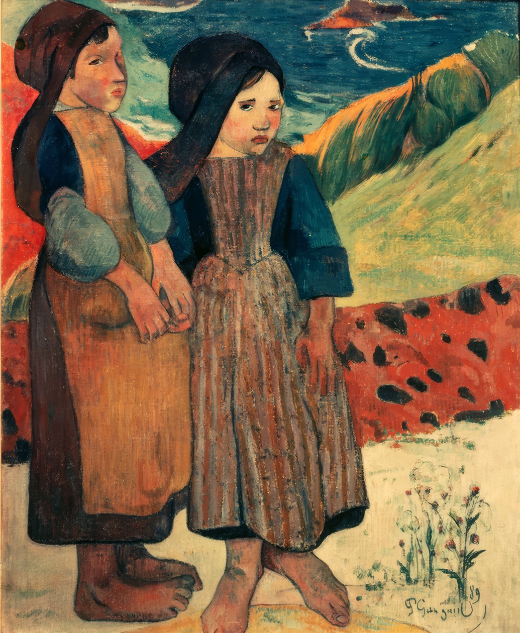 Little Breton à beira-mar de Paul Gauguin