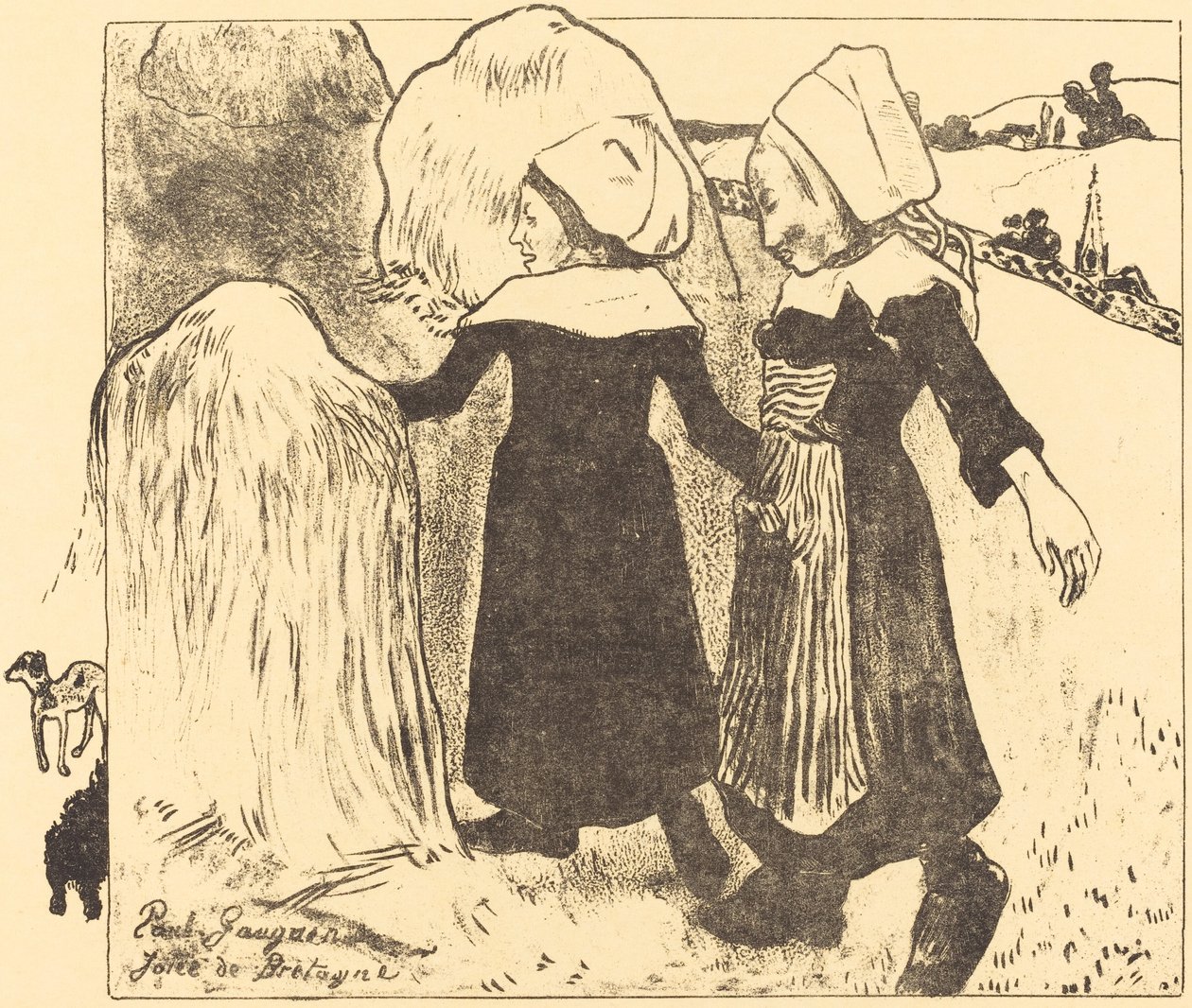 Prazeres da Bretanha Alegrias da Bretanha, 1889. de Paul Gauguin