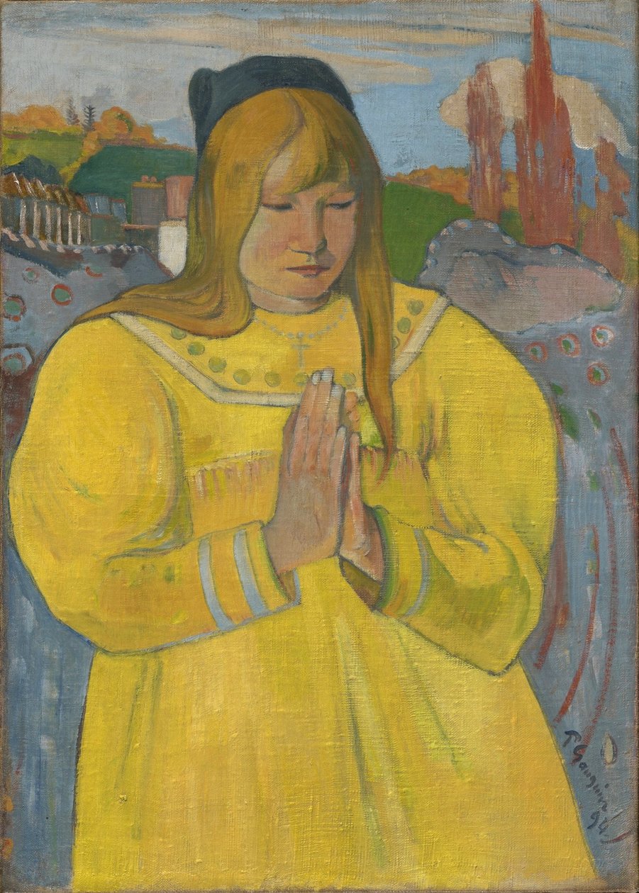 Jovem bretã a rezar / Jovem cristã de Paul Gauguin