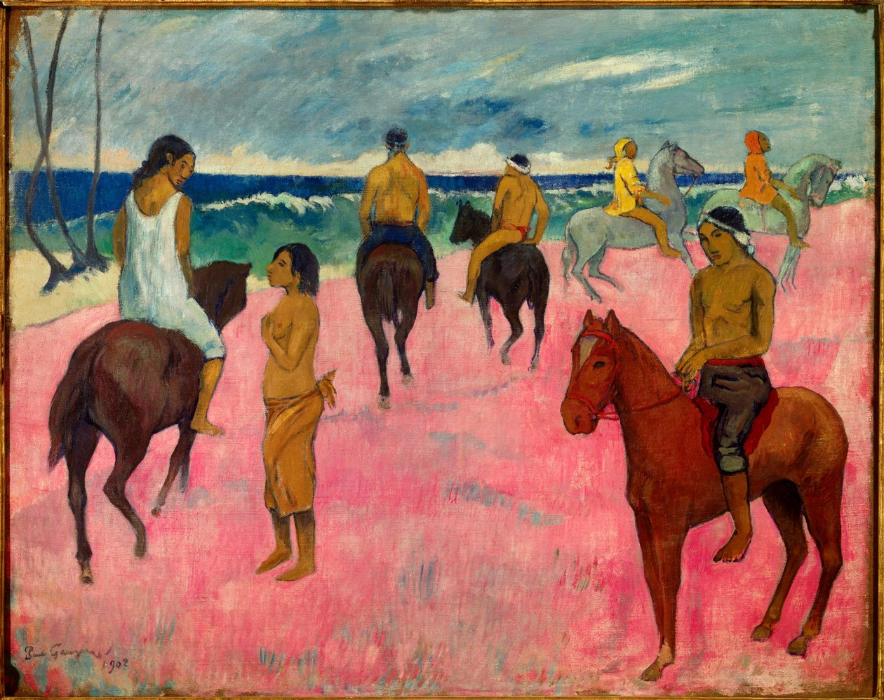 Cavaleiros na praia, 1902 de Paul Gauguin