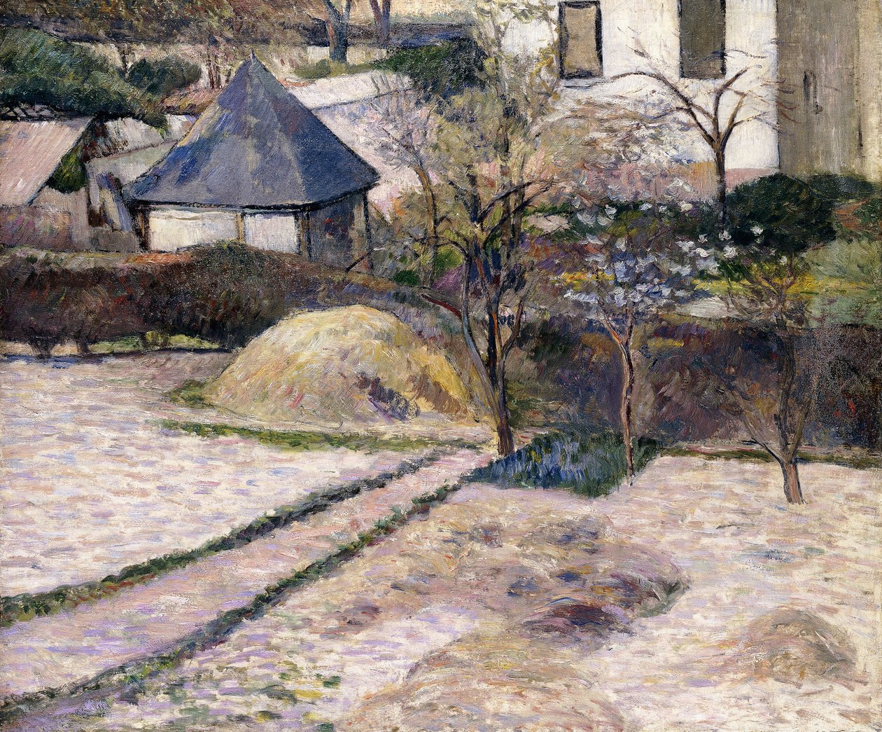 Paisagem de Rouen, c.1884 de Paul Gauguin