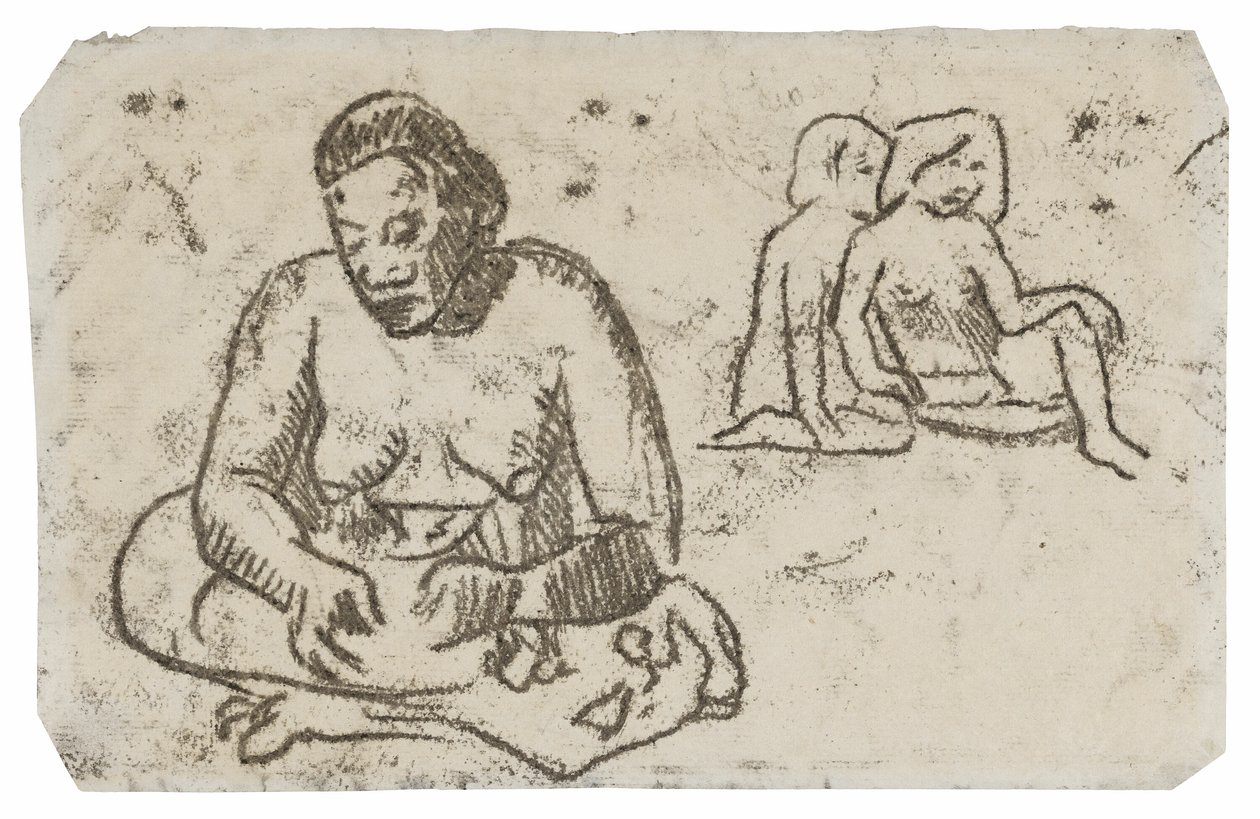 Mulher Sentada (relacionada com a pintura Irmã da Caridade) de Paul Gauguin