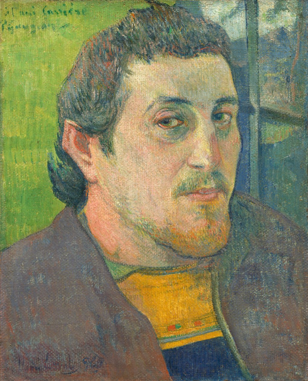 Auto-retrato dedicado a Carrière, 1888 ou 1889. de Paul Gauguin