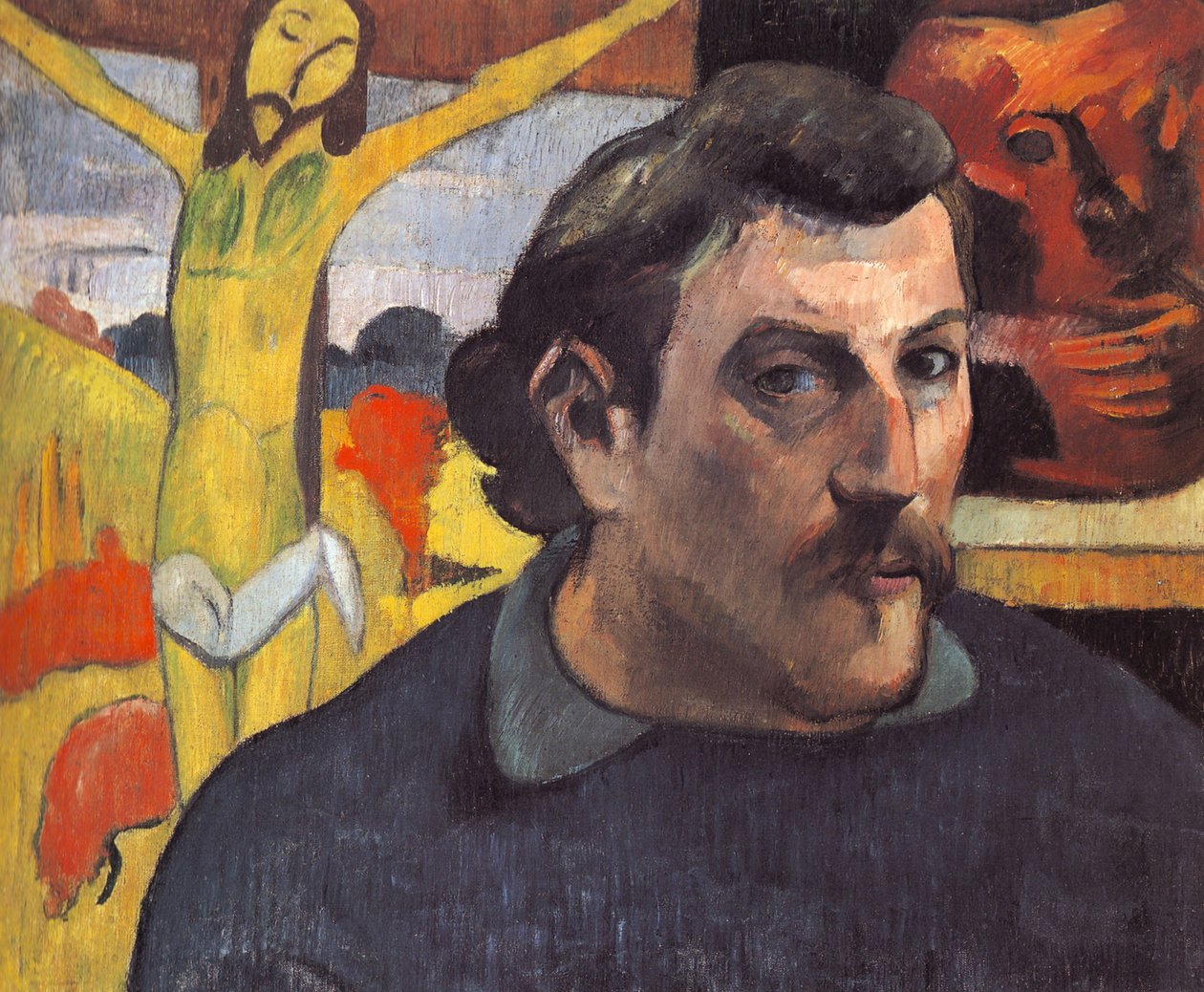 Auto-retrato com o Cristo Amarelo de Paul Gauguin