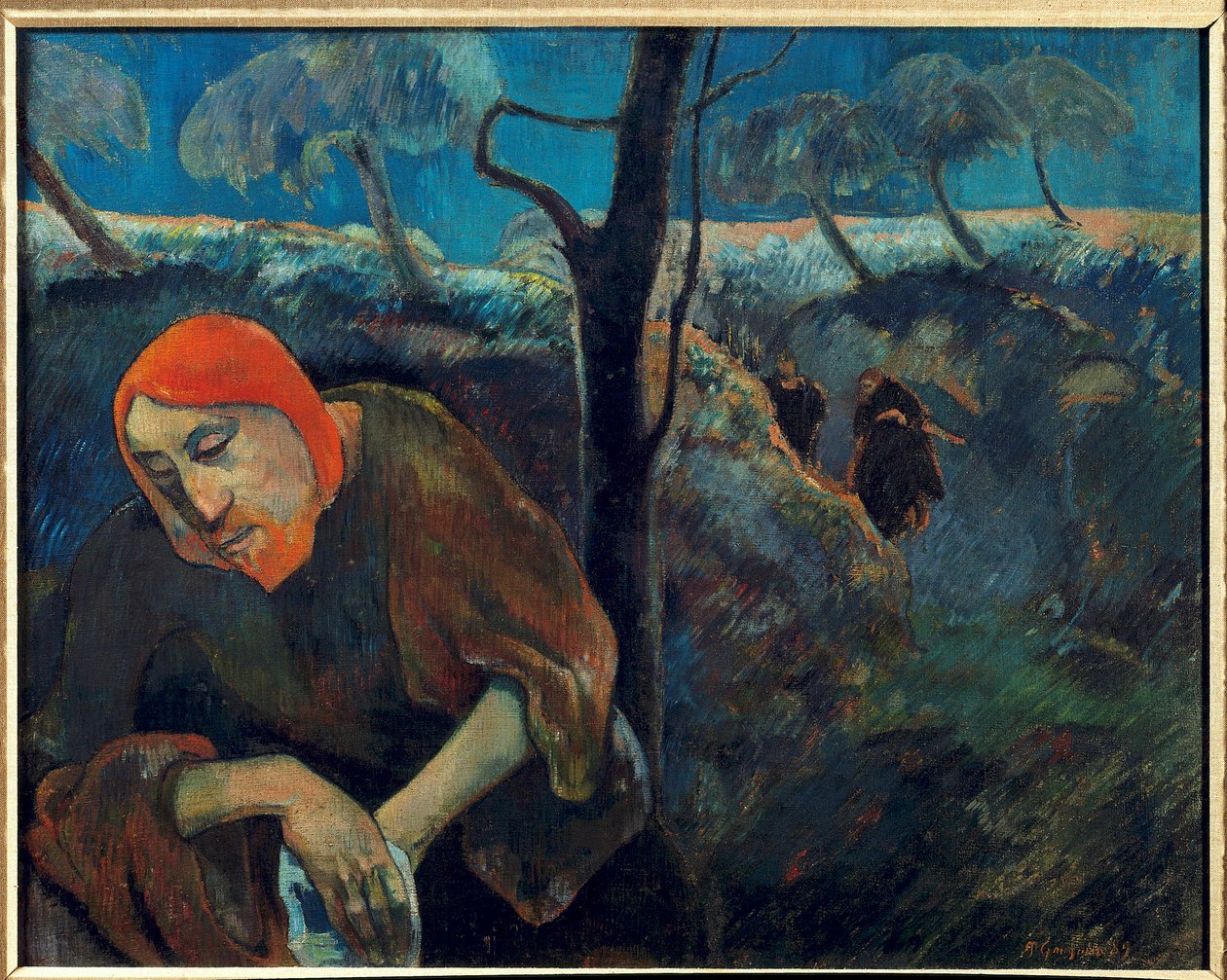 Auto-retrato ou "Cristo no Jardim das Oliveiras" Pintura de Paul Gauguin (1848-1903) 1889 Palm Beach. Museu de Arte de Norton de Paul Gauguin