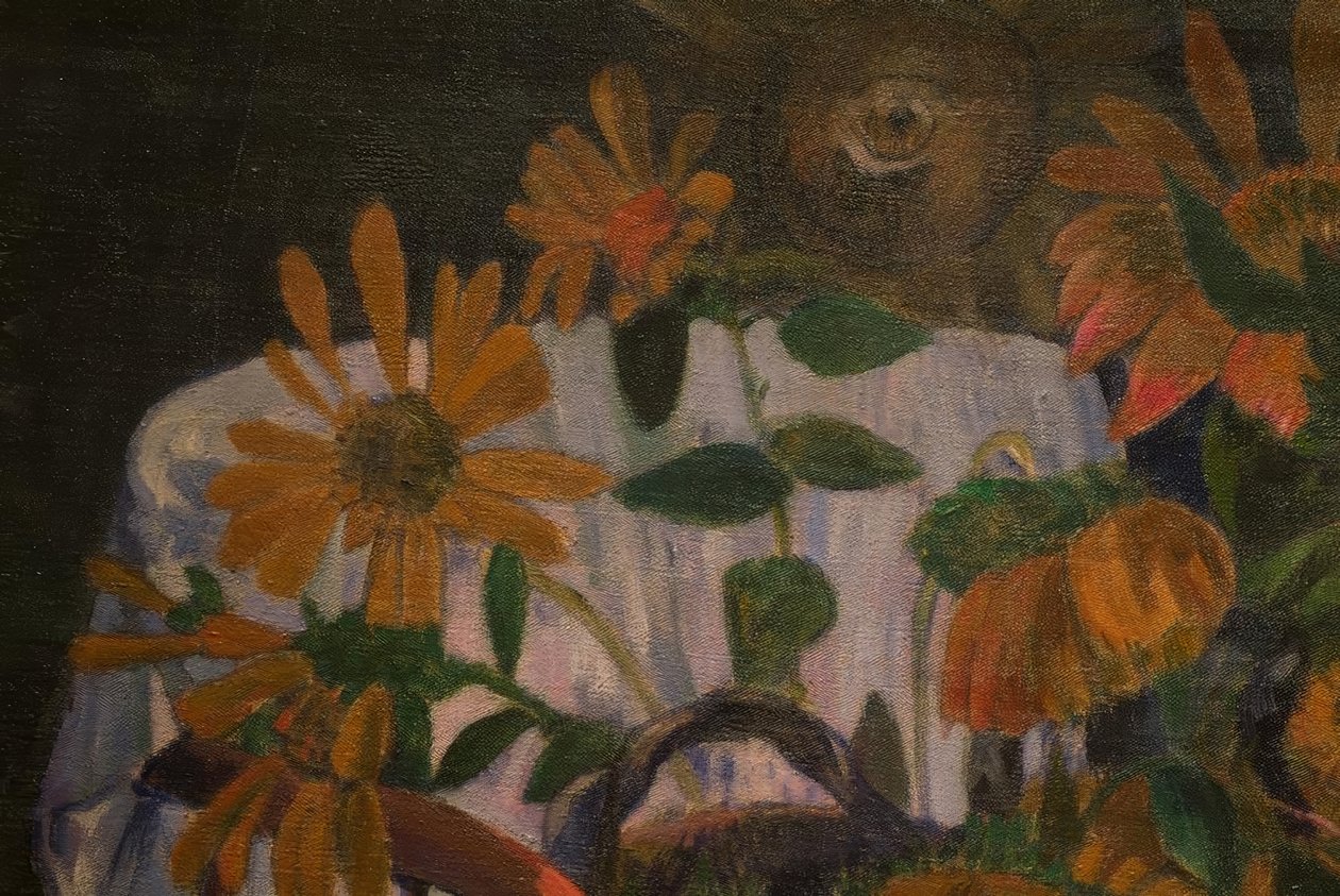 Girassóis em uma poltrona de Paul Gauguin